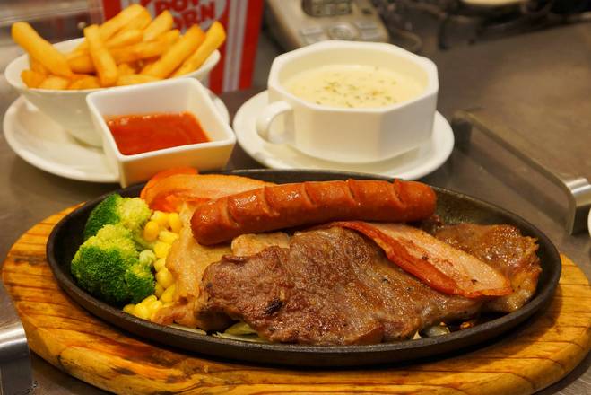 American Style Mixed Grill 美式雜扒飯